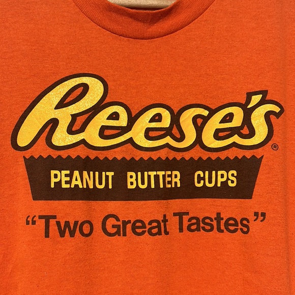 Vintage Reese’s Peanut Butter Cup Orange Tee Made in USA Unisex - Picture 2 of 7